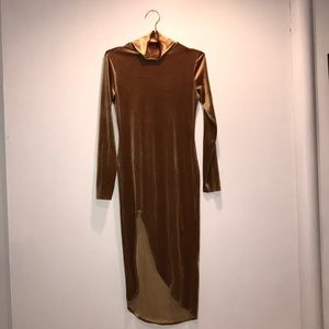Gold Velvet Dress